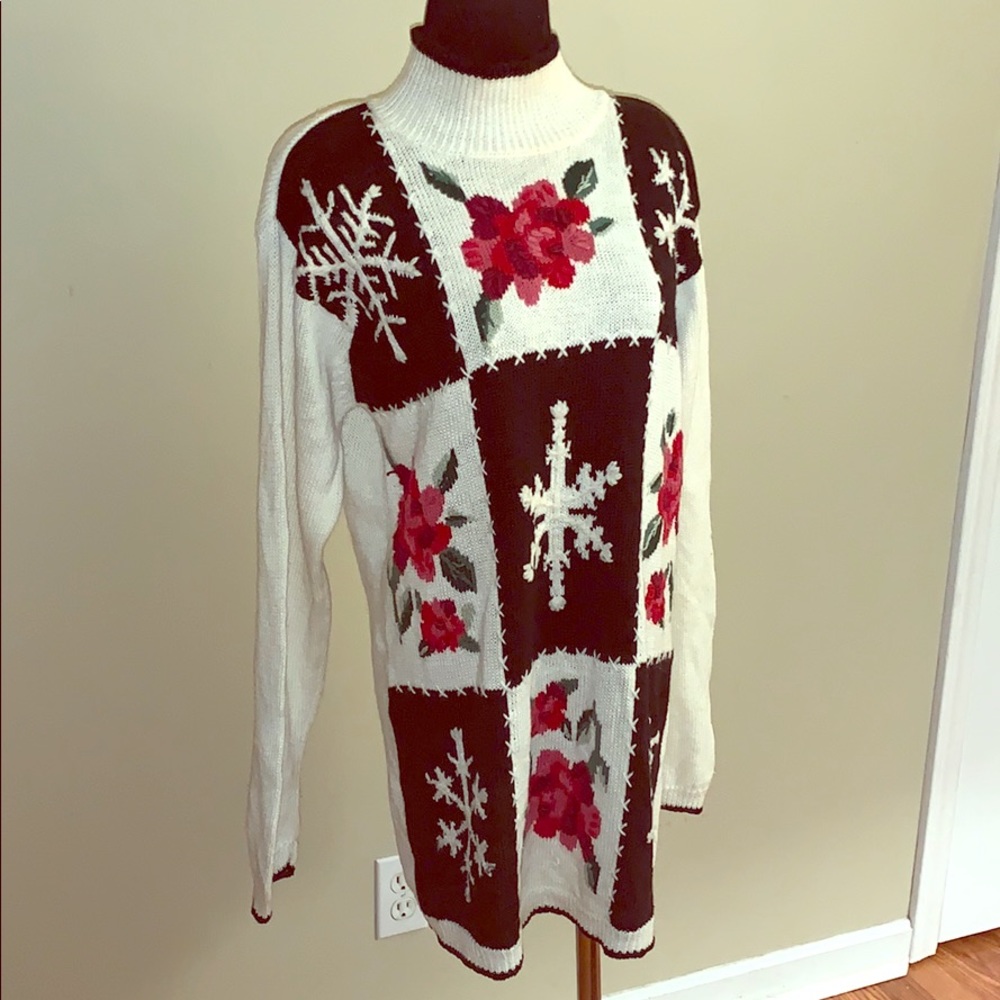 Alfred Dunner Floral Design Sweater